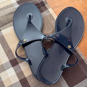 Tory Burch Glossy Black Sandals